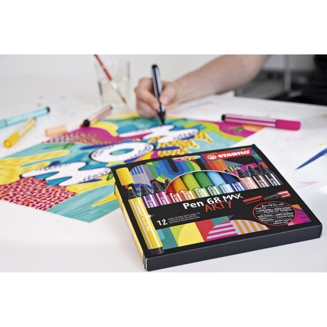 Stabilo -  Viltstift pen 68/6 max arty 6st assorti | 6 stuks