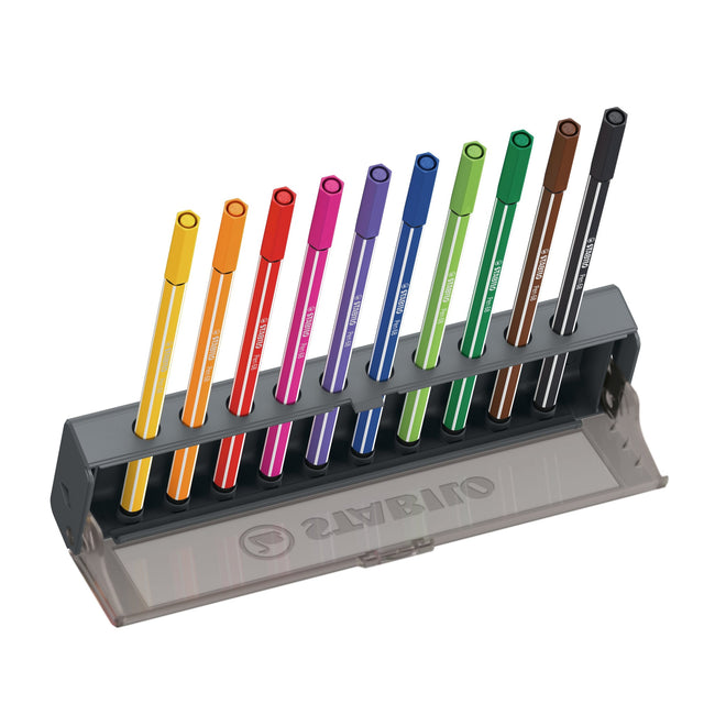 Stabilo -  Viltstift pen 68 m clickset à 10 kleuren | 5 stuks