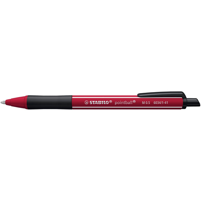 Stabilo -  Balpen pointball wildfl m bordeaux