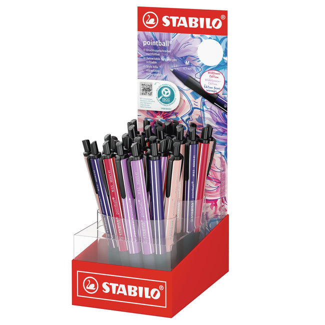 Stabilo -  Balpen pointball wildfl m assorti
