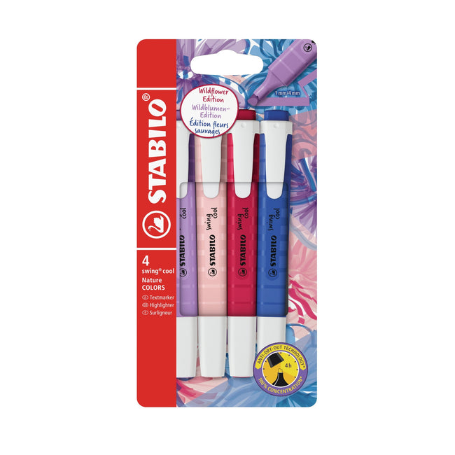 Stabilo -  Markeerstift swing cool wldfl 4st ass | 5 stuks