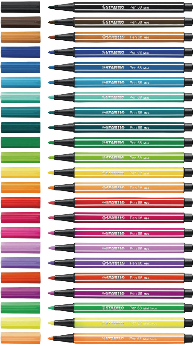 Stabilo -  Viltstift pen 68 mini animal ass 8 stuks