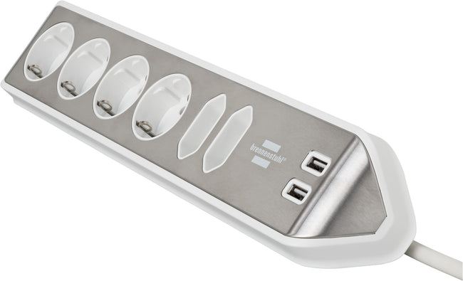 Brennenstuhl -  Stekkerdoos  estilo 6vdig usb 2m wt | 6 stuks