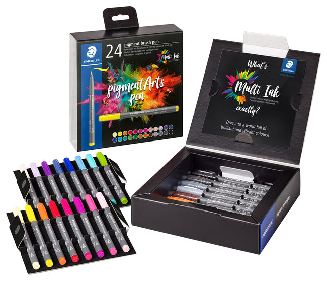 Staedtler -  Brushpen pigment pen etui 24 st