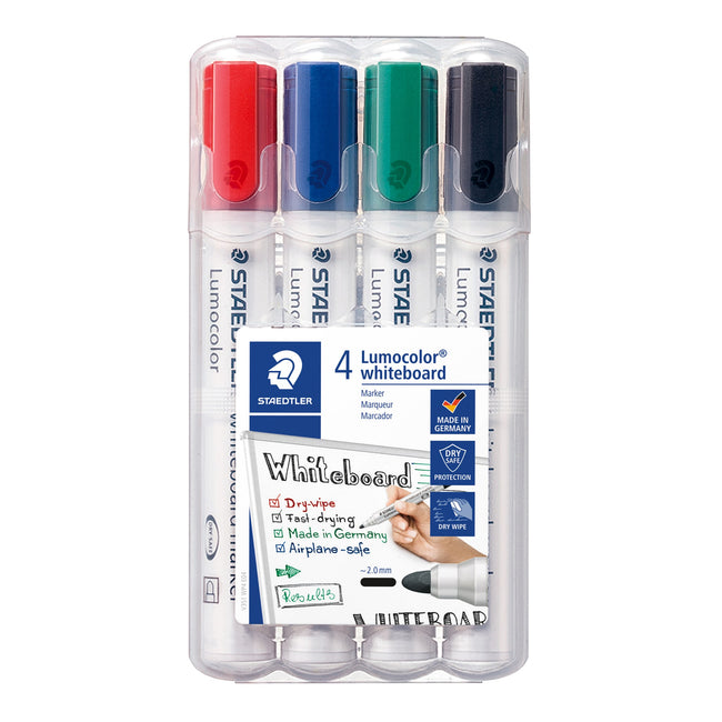Staedtler -  Whiteboardmarker lumo 351 4st ass | 5 stuks