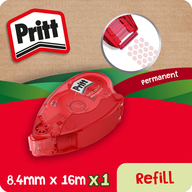Pritt -  Lijmroller compact permanent 10m op blister