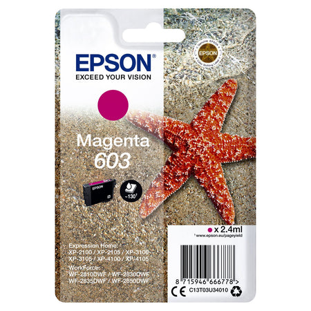 Epson - Tintenpatrone 603 T03U3 rot | 10 Stück