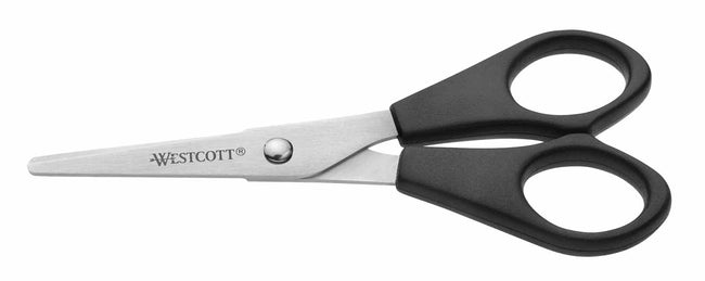 Westcott -  Kantoorschaar 130mm met kunststof grip rvs | 12 stuks