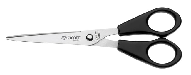 Westcott -  Kantoorschaar 155mm met kunststof grip rvs | 12 stuks