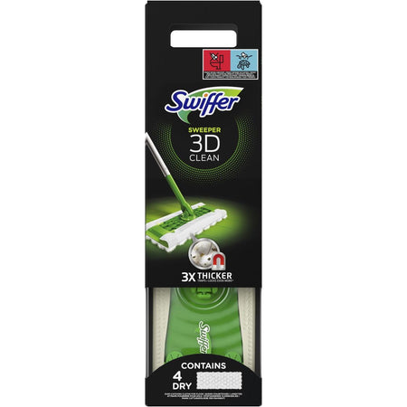 Swiffer - Bodenreiniger 3D Clean Terkit, mit 4 trockenen und 2 feuchten Staubtüchern