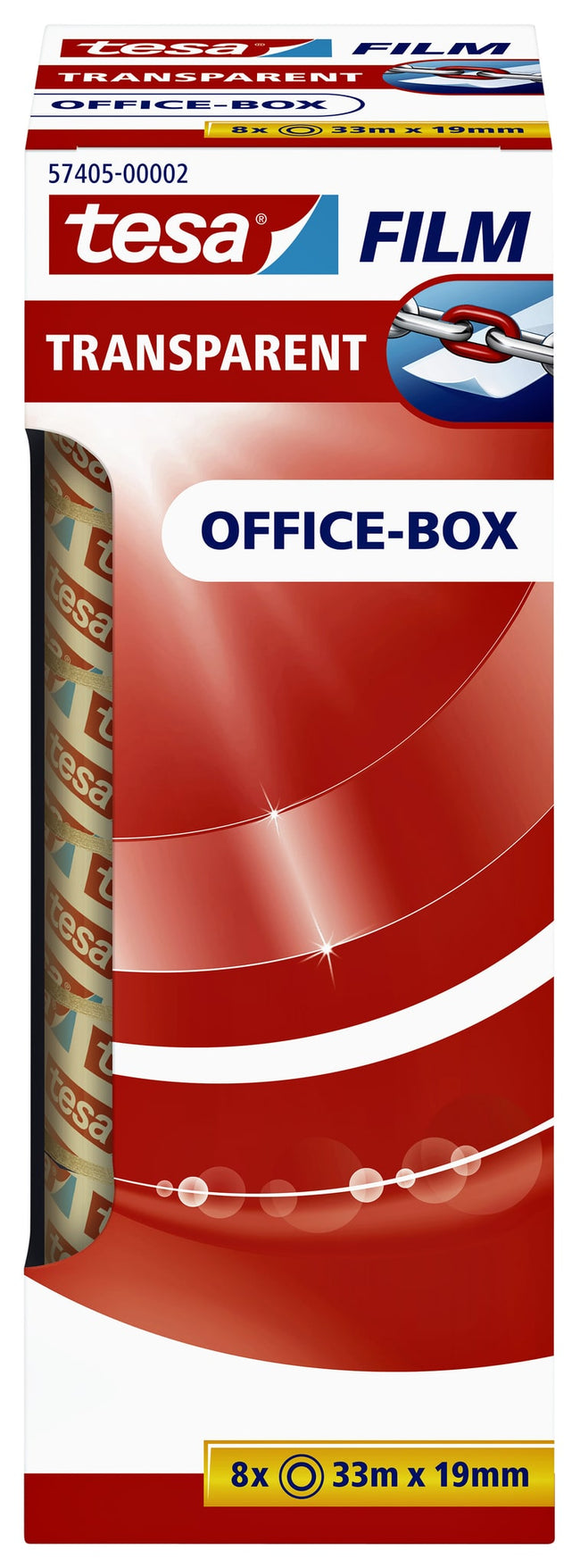 Tesa -  Plakband film 33mx19mm transparant 8 rol