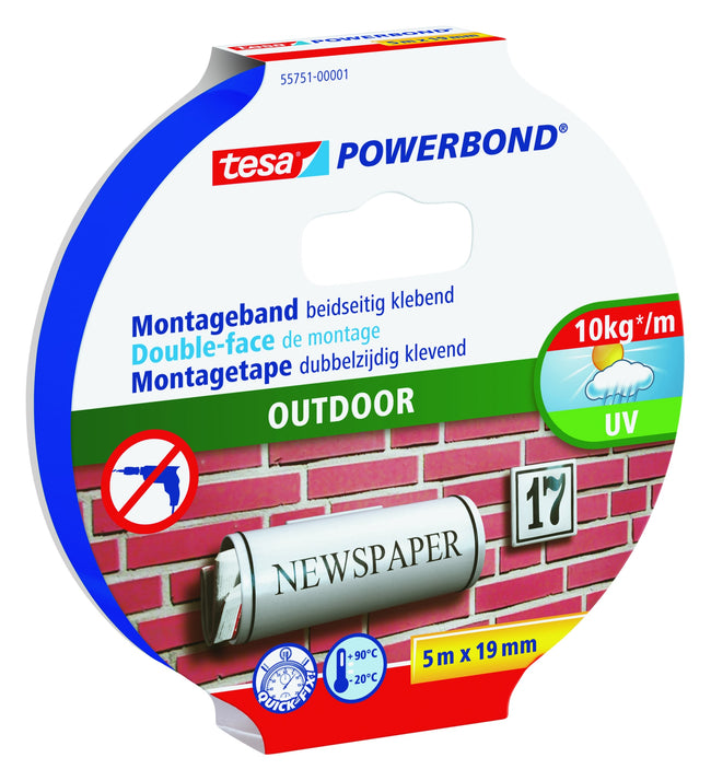 Tesa -  Montagee outdoor dubbelz 5mx19mm tr