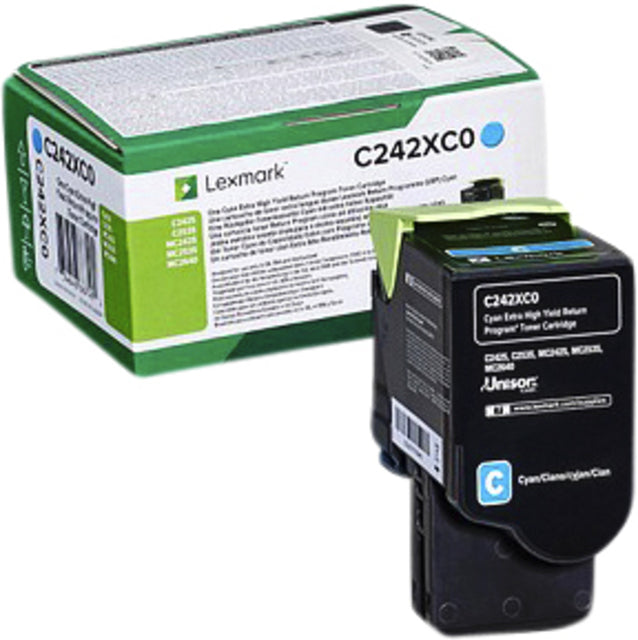 Tonercartridge Lexmark C242XC0 Blau