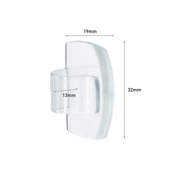 Command -  Kabelklem rond incl bevestigingsstrips transparant 4 stuks