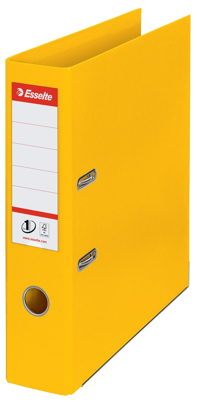 Esselte -  Ordner  no 1 power pp 75mm geel 5 stuks