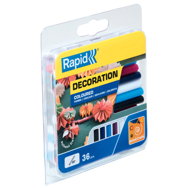 Rapid -  Lijmpatroon 7mm 5 kleuren assorti