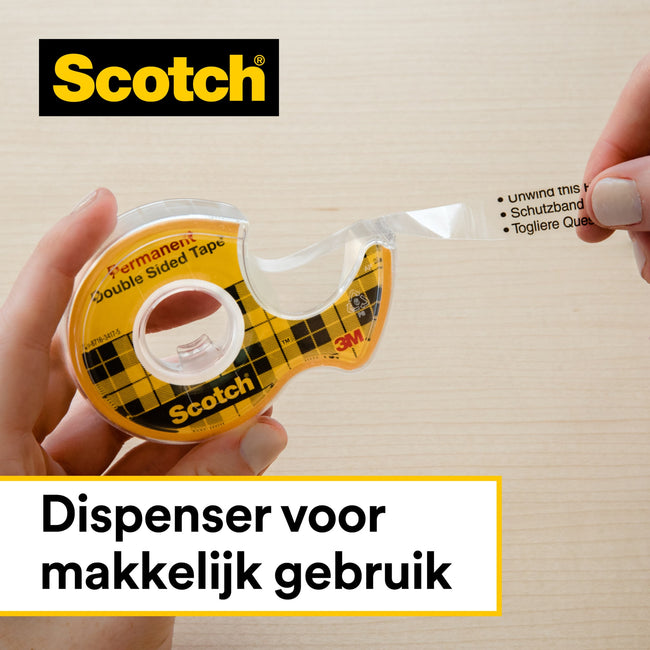 Scotch -  Plakband 3m 12.7mmx6.3mm met houder 2z | 8 stuks