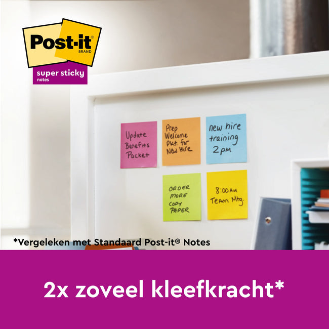 Post-it -  Memoblok  655 super sticky 76x127mm playful | 12 stuks