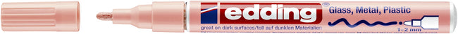 Edding -  Paintmarker  751 oliebasis 1-2mm pastel roze | 10 stuks