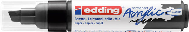 Edding -  Acrylmarker  e-5000 breed zwart | 5 stuks
