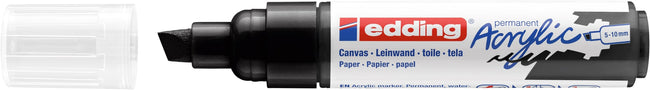 Edding -  Acrylmarker  e-5000 breed zwart | 5 stuks