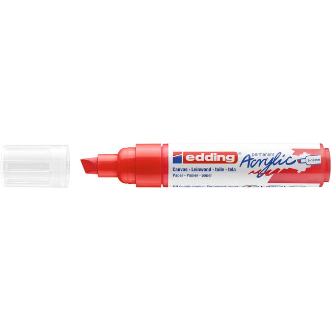 Edding -  Acrylmarker  e-5000 breed verkeersrood