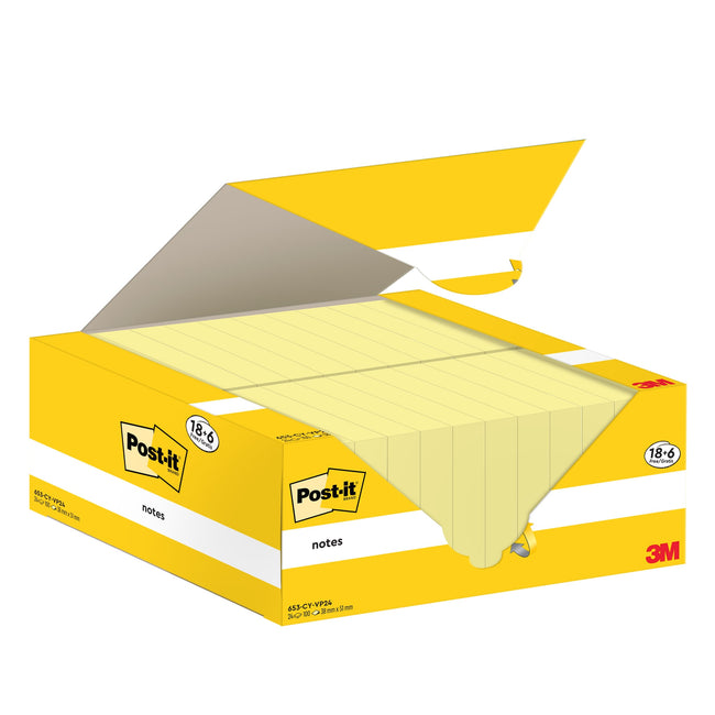 Post-it -  Memoblok 3m  653-cy 38x51mm geel