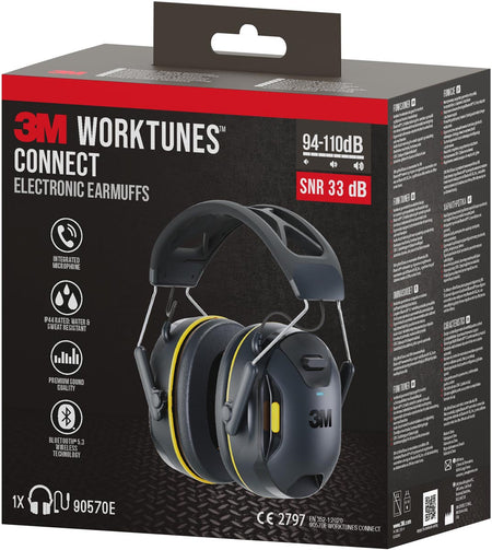 3M -  WorkTunes Connect draadloze gehoorbeschermer, met Bluetooth-technologie (afbeelding 2)