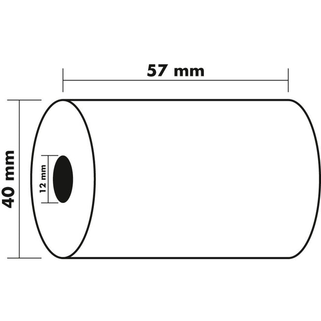 Exacompta - Bank- und Zahlungskartenterminalrollen 57x40x12x18, 1 Thermoschicht 55g ohne BPA
