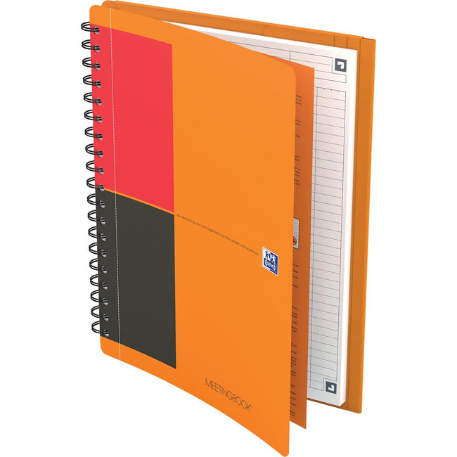 Oxford - INTERNATIONAL Meetingbook Connect, stabiler Kartoneinband orange, 160 Seiten, ft B5, liniert