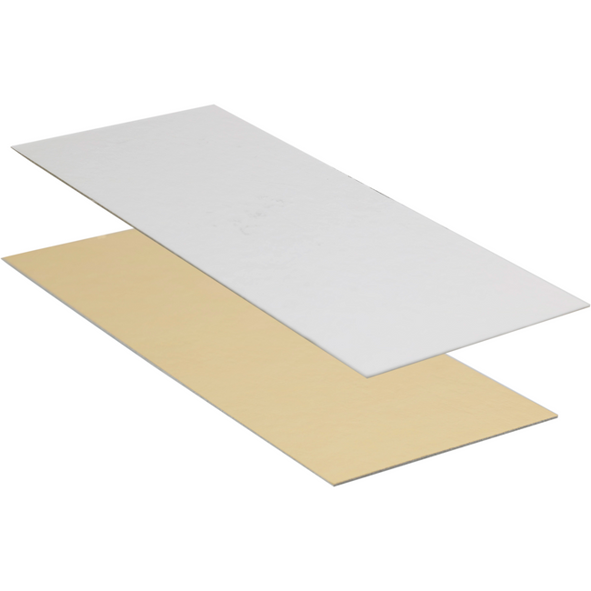 Klika - Grundplatte | 205x85mm | 650gr | rechteckig | Karton + PET | Gold/Silber | 250 Stück