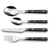 Pradel -   Essentiel bestekset Saxo, zwart, set van 16 stuks