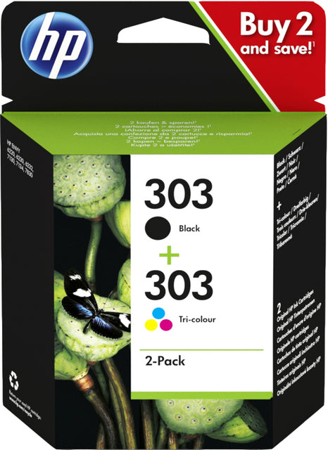 Tintenpatrone HP 3YM92AE 303 Schwarz + Farbe