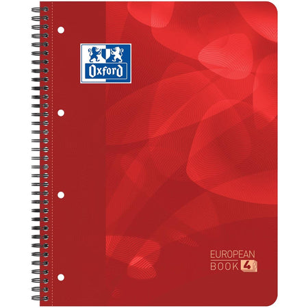Oxford - Projektbuch Schule A4+ Raute 5x5mm 4-Loch 240 Seiten rot