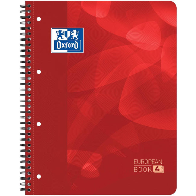 Oxford - Projektbuch Schule A4+ Raute 5x5mm 4-Loch 240 Seiten rot