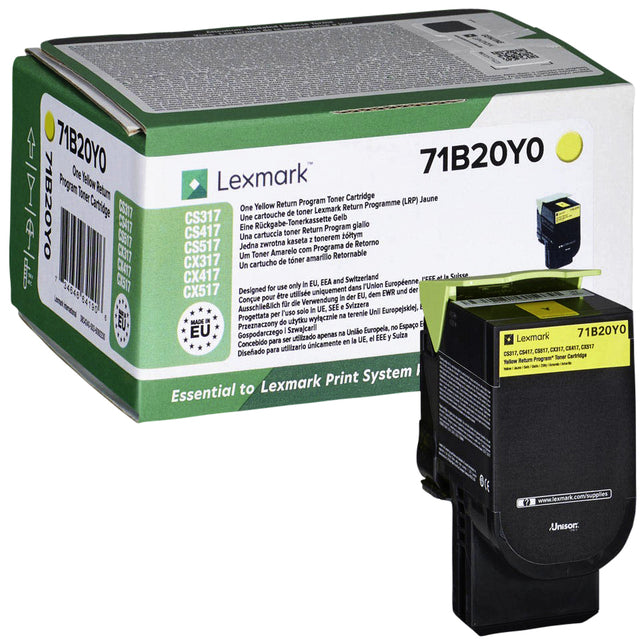 Tonercartridge Lexmark 71b20y0 Gelb