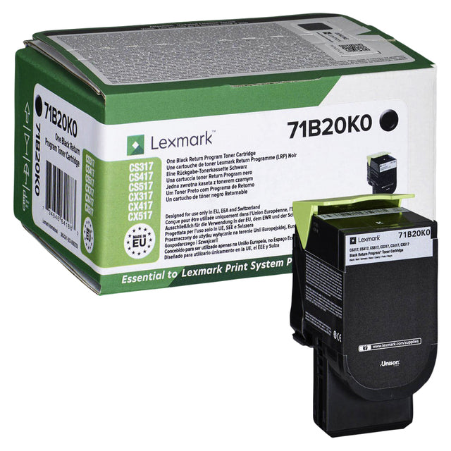 Tonercartridge Lexmark 71B20K0 Schwarz