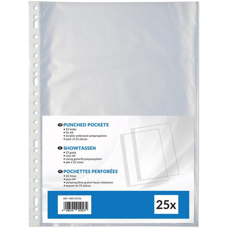 Klika - Perforierte Ausstellungstasche ft A4, 23-Loch-Perforation, Packung à 25 Stück