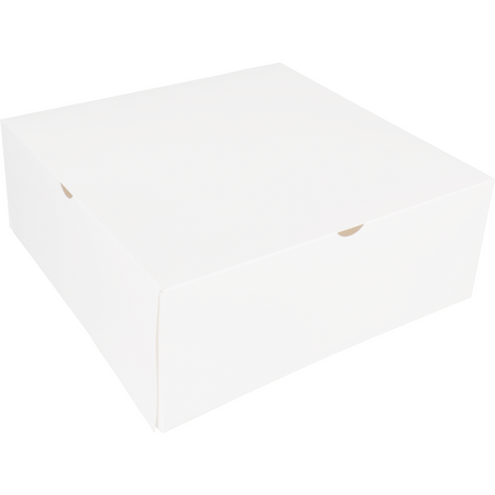 Klika - Gebäckdose | Pappe | 26x26x10cm | ohne Fenster | weiß | 100 Stück