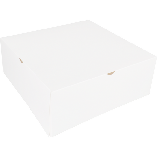 Klika - Gebäckdose | Pappe | 26x26x10cm | ohne Fenster | weiß | 100 Stück
