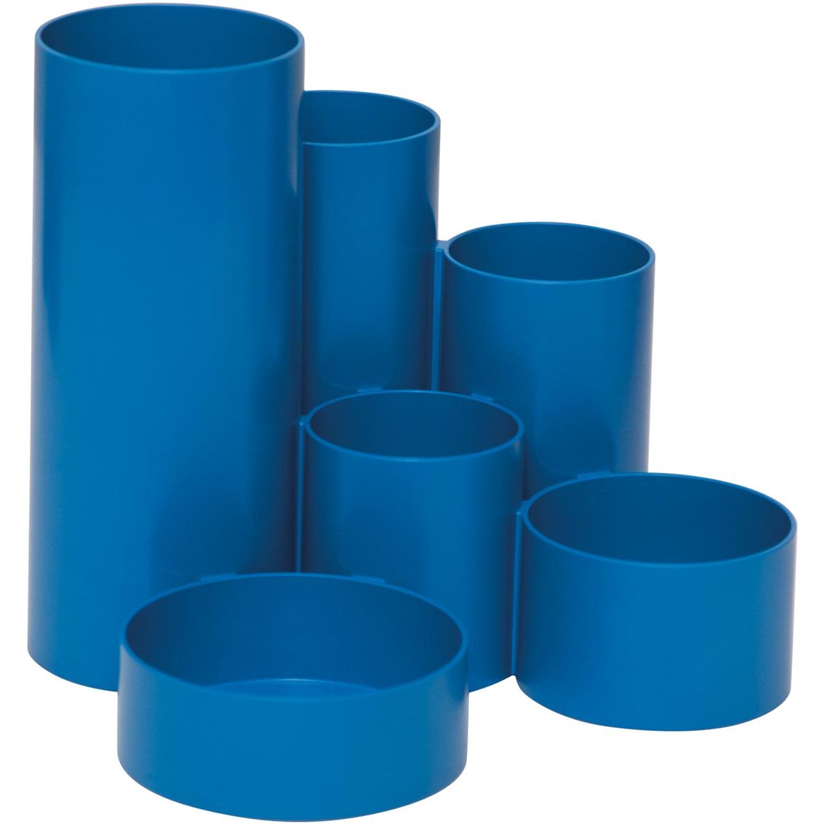 Maul - Tubeo Pen Box, 6 Fächer, Ø 15 x 12,5 cm für 85% aus recyceltem PS, Blau