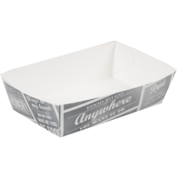 Kreidetafel-Snacktablett aus Karton M (A9) 120x70x35mm 100 Stück