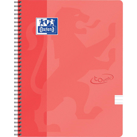 Oxford - School Touch Spiralblock, ft A4, 140 Seiten, liniert, orange