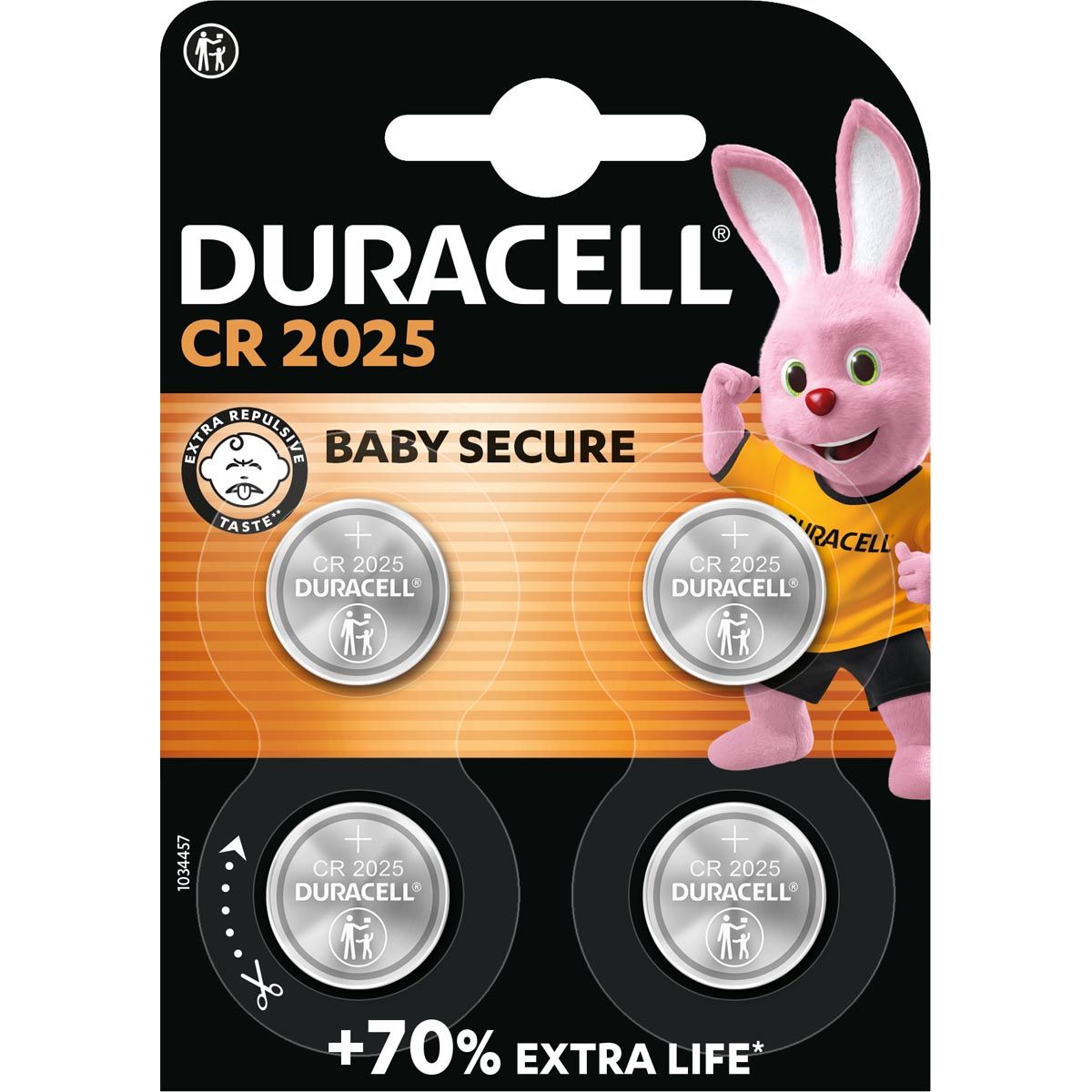 Duracell - Knopfzelle Specialty Electronics CR2025, Blister mit 4 Stück