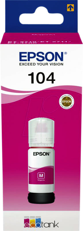 Epson - Nachfülltinte 104 T00P340 rot