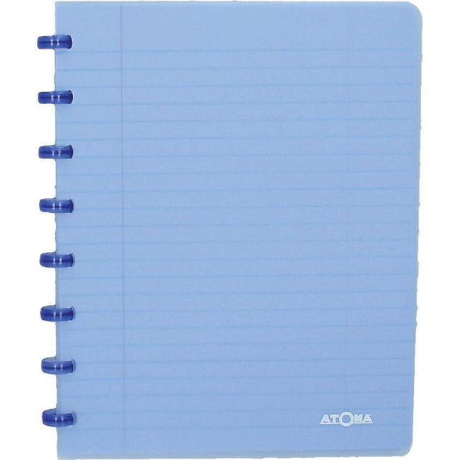 Atoma - Notizbuch A5-Linie 144 Seiten 90gr PP transparent sortiert