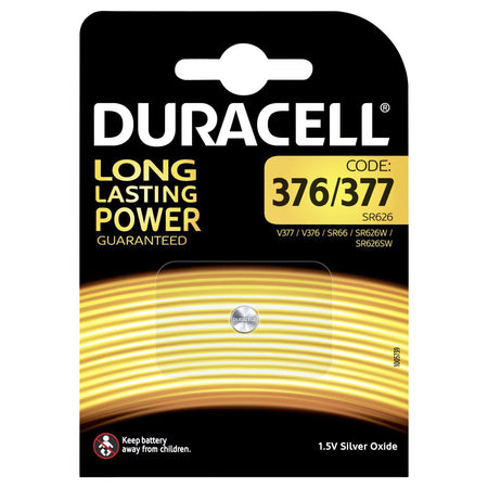 Duracell - Batterieknopfzelle 1x377 Silberoxid Ø6,8mm 1,5V-18mA
