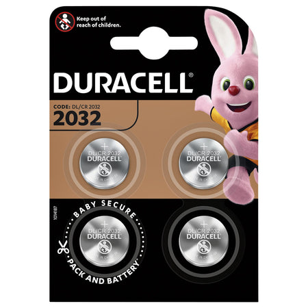 Duracell - Batterie Knopfzelle 4xCR2032 Lithium Ø20mm 3V-180mAh