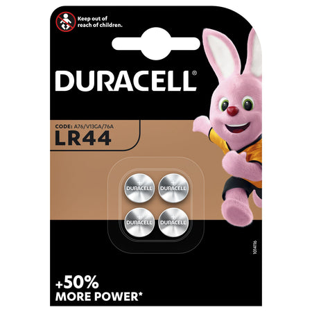 Duracell - Batterieknopfzelle 4xLR44 alkalisch Ø11,6mm