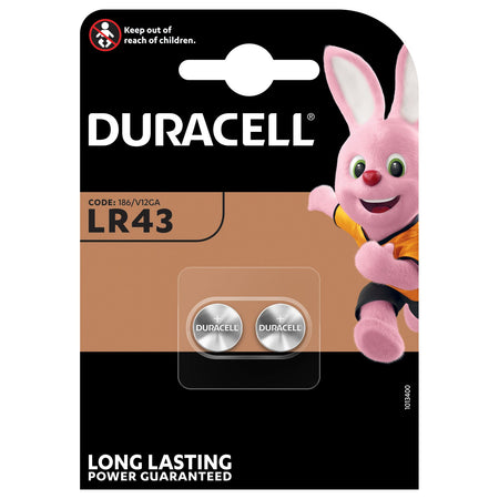 Duracell - Batterie Knopfzelle 2xLR43 Alkali Ø11,6mm 2 Stück